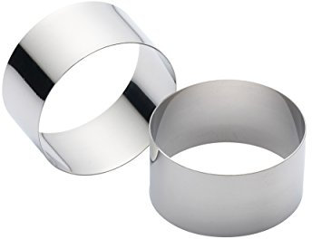 KitchenCraft Stainless Steel Cooking Rings, 7 x 3.5 cm (Set of 2)