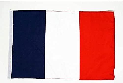 AZ FLAG - Drapeau France - 45x30 cm - Pavillon Français 100% Polyester Avec Fourreau Pour Hampe - 20g