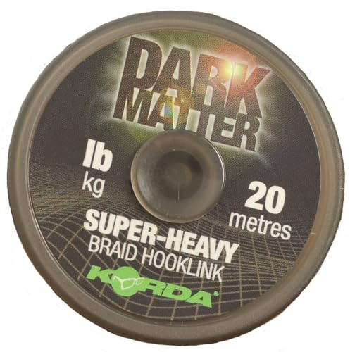 Korda Dark Matter Braid Fishing Line, 30lb 20m, Strong Supple Sinking Line, Tightly Woven Fibres Blends Lake Bed