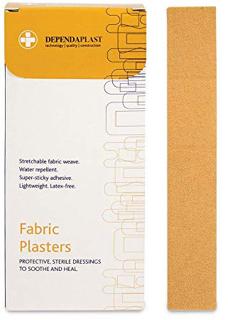 Dependaplast Advanced Fabric Finger Extension Plasters - Box of 50, Hi-Tech Lightweight, Water-Repellent, Flexible, Super-Sticky Adhesive