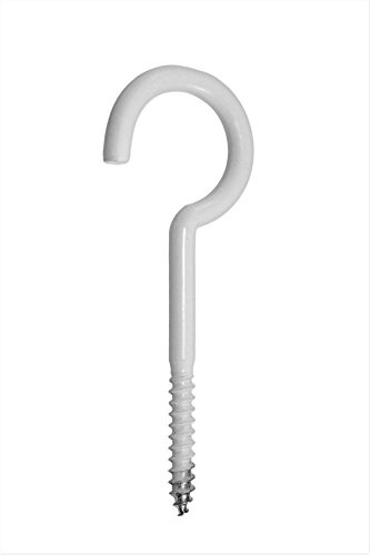 SN Wäscheleinenhaken/Schraubhaken/Deckenhaken 100mm weiß (5 Stück)