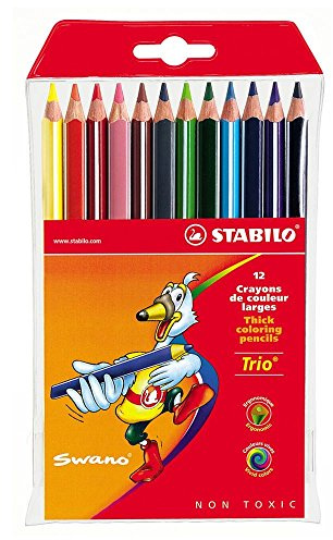 12 Farbstifte Dreikant Trio Dick im Etui