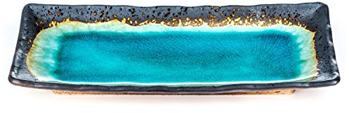 The Japanese Shop Turquoise Crackleglaze Oblong Plate