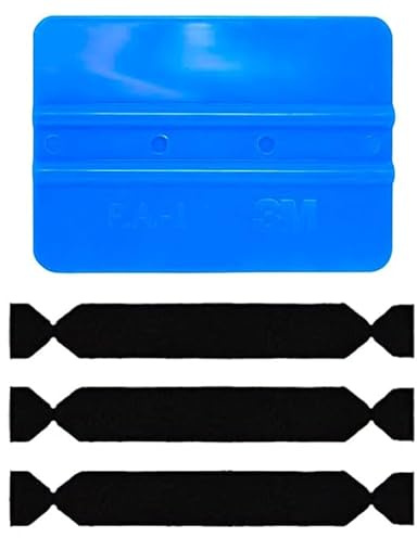3 M azul Espátula Flexible plástico aplicador Plus rígida de goma bloque de contornos incluido kit de fieltro negro resistente a los arañazos Herramienta Skin vinilo adhesivo
