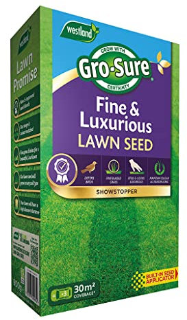 Gro-Sure Finest Lawn Seed, 30 m2, 900 g, Green