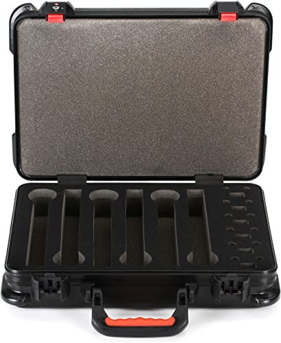 Gator Cases TSA Série ATA mallette en polyéthylène moulé avec mousse pour 6 microphones sans fil avec stockage des piles (GTSA-MICW6)