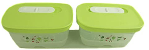 TUPPERWARE Ventsmart da 375 ml rettangolare verde (2) 11301