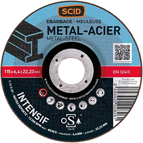 Disque à ébarber usage intensif SCID - Métaux - Diamètre 115 mm