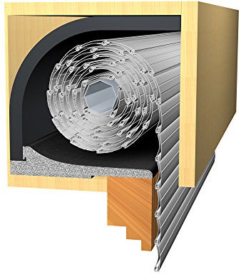 jarolift Energiespar Rollladendämmung 25mm (100 x 50cm) inkl. Deckeldämmung 100 x 24cm, spart Heizkosten, Schallisolierend