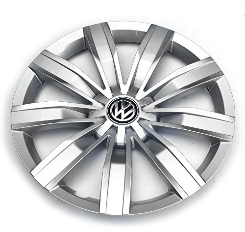 Volkswagen 5NA601147 YTI Radkappe (1 Stück) Radzierkappe 17 Zoll Blende silber chrom für VW Tiguan MQB (ab 2016)