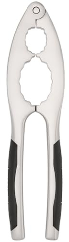 Stellar Contour Gadgets Nut Cracker, Cushioned Grip, Dishwasher Safe, Chrome plated Zinc Alloy