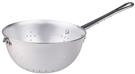 Pentole Agnelli Family Cooking Alluminio Colapasta con Manico e Gancio, Argento, 20 cm
