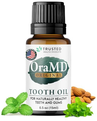 OraMD 4-in-1 Original Strength Tooth Oil- Clinically Tested Gum Disease Treatment, Gingivitis Treatment, Periodontal Disease Treatment, Sensitive Teeth and Gums - All-Natural Solution (1-Pack)