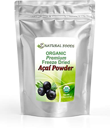 Premium Organic Acai Berry Powder - 5 lb - Freeze Dried Superfood - Grown In Brazil - Amazing Fruit Powder For Juice, Smoothie, Drink, Recipe, or Shake - Raw, Vegan, Gluten Free, Non GMO