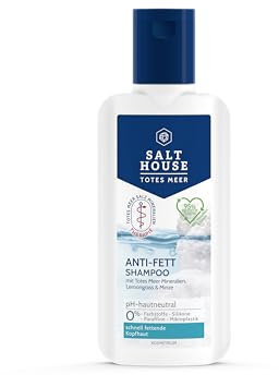 Salthouse Totes Meer Therapie Anti-Fett Shampoo, Bioaktiv-Komplex befreit Kopfhaut von Fett, mit Lemongrass für Frischegefühl, 250ml