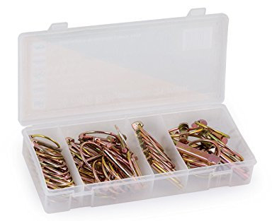 wellenshop Klappsplint Set 50-teilig Verschiedene Größen Sortiment Klappstecker Bolzen Splint