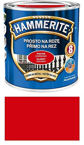 Hammerite Metallschutz-lack Lack Rostschutz 2,5 l Glänzend (Glänzend Rot)
