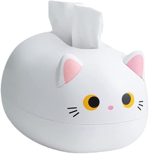 KOMUNJ Taschentuchbox, Cartoon Katzen Taschentuchbox, rechteckiger Taschentuchspender, für Küche, Badezimmer, Schlafzimmerkommoden, Zuhause, Auto, Büro