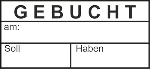 Kontierungsstempel vom Kaufhaus2010 – als Holzstempel mit Stempelkissen– Custom- (55x25 mm) Buchungsstempel, Firmenstempel