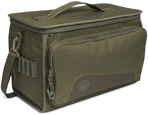Beretta Gamekeeper EVO Durable Lightweight Functional Outdoor Hunting Shooting Tactical Zippered Cartridge Bag 250 w/Adjustable Shoulder Strap | Capacity of 10 Boxes x 25 Cartridges, Moss Brown Bark