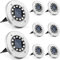 Anmossi Luces Solares para Jardín,12 LEDs Lámparas Solares de Suelo,Blanco Frio,IP65 Impermeable Luz Solar Exterior para Lawn de Suelo, Entrada de coches, Patios, Caminos(8 Unidades)