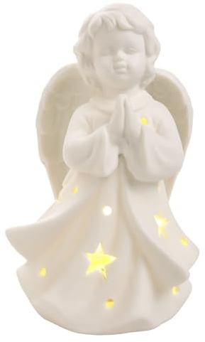 Needzo Light Up Angel Figurine, Christmas Home Decor, Style May Vary, 3.75 x 6.25 Inch