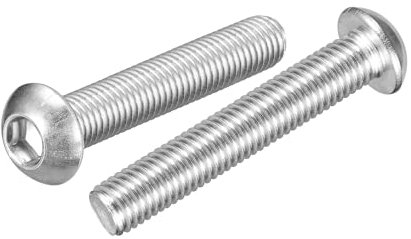 DTGN M12-1.75x70mm Linsenkopfschrauben mit Innensechskant - 2er Pack - Gut für Rennrad, Mountainbike, Auto, Motorrad - 304 Edelstahl weiß lackiert - Sechskant-Antriebsbefestigungen