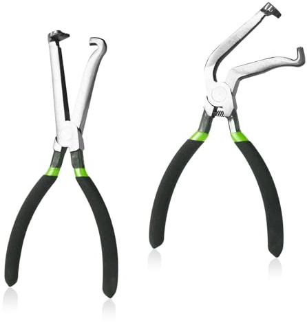 Lyreh2pcs Electrical Disconnect Pliers, Anti-Slip Handle Automotive Electrical Connector Pliers Set Carbon Steel Spark Plug Pulling Tool for Auto Car Repair