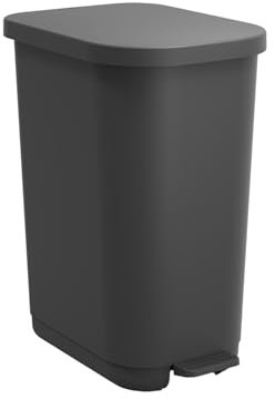 Rotho Orbe Poubelle de 35 l, en plastique (PP), facile d'entretien, sans BPA, 35 l, 40 x 28,5 x 51,3 cm