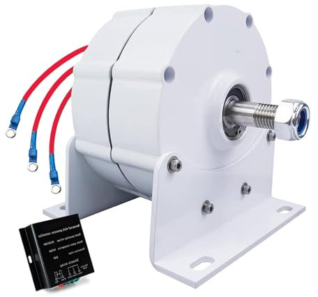 Alternador de imán permanente trifásico de 12000 W, generador de motor eléctrico de alta eficiencia de 12 V/24 V/48 V para turbinas eólicas de bricolaje, generador de energía de CA con controlador