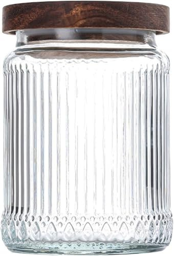 NobeOnbe Bocal en Verre estampé avec Motif de Fleur de cognassier, Bocal de Rangement pour Bonbons et collations, Bocal de Rangement pour Fruits secs et Noix