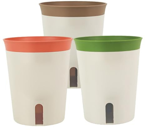 Vistnale Macetas de autorriego para orquídeas de Interior, Maceta Absorbente para Flores, Violeta Africana, 3 uds. | Jardineras