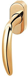 HOPPE Fenstergriff Modell Atlanta M0530/US956 Messing poliert, mit Secustik® Sperrmechanismus