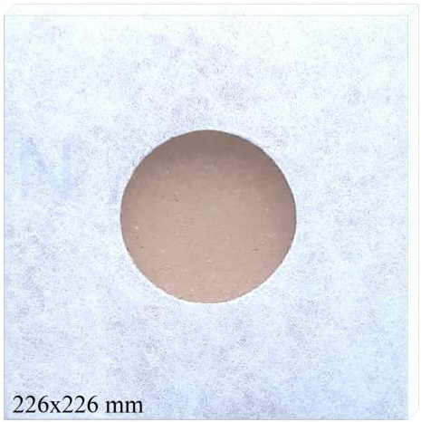 50 Ersatzfilter Limodor Lüfter, 226x226 mm mit Innenloch 95 mm, Filterklasse ISO Coase 45%/G2, für Serie F Typ D LF ELF F/C, 00003 00010 90016