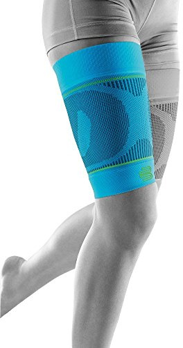 Bauerfeind, 1 Paio di Fasce a compressione per cosce, Unisex, Indossabili a destra e sinistra, Per sport con la palla e sport di resistenza, Rafforzamento della muscolatura, Taglia S, Extra lunga, Rivera, 29345723800041