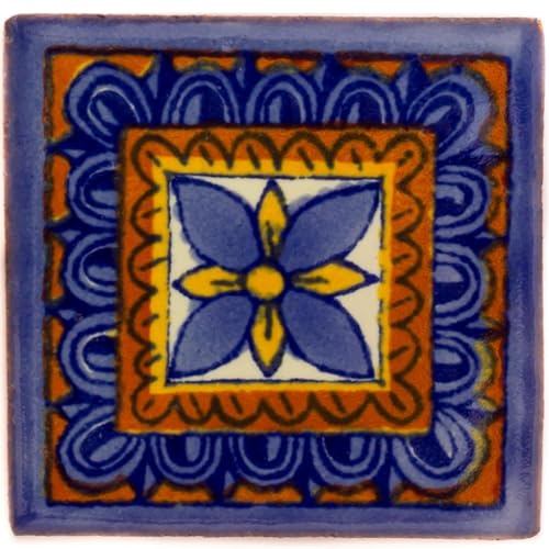 Tumia LAC Azulejos Mexicanos Artesanales de Talavera de 5cm