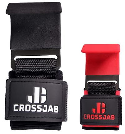 Weight Lifting Hooks Black Straps Pair, Neoprene Padded Wrist Wrap Support Non Slip Rubber Coated Grip Deadlift Powerlifting Chin Pull Up Exercise Fitness Training Bodybuilding Gym Workout (Black)