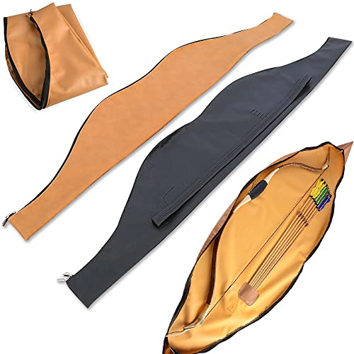 ZSHJGJR Archery Bow Bag 60 Inch Traditional Recurve Bow Case for Longbow Horse Bow (brown)