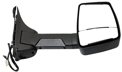 Kool Vue Passenger Side Power Heated Towing Mirror for Ford Econoline Van 1994-2007 Textured Standard Passenger Van Tow Mirror with 4-Bolt Mount