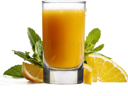 Vikko Mini Juice Glasses, 4.75 Ounce SMALL Glass Cups, Set of 6 Thick and Durable Juice Glass, 2.1 Inch x 3.9 Inch Heavy Base Juice Cups, Kids Drinking Glasses for Milk, Small Drinking Glasses