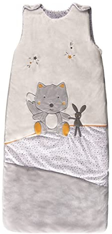 Tineo - justerbar mysiga, babysovsäck, 6-36 månader, TOG 1, baby sovsäck, justerbar 80-100 x 46 cm (varg)