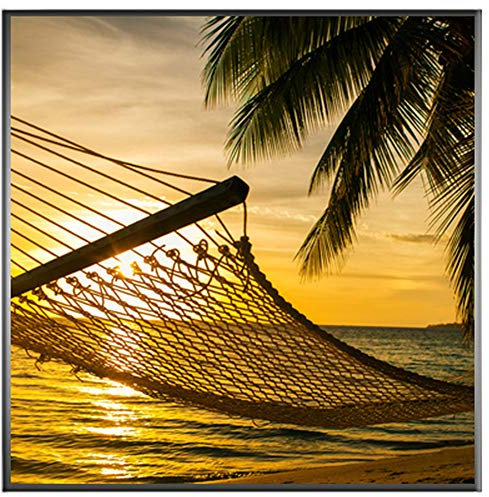 motivX-Ideenwerkstatt Magnettafel Quadrat incl. 100 STK. GRATIS Notizzettel - Motiv - Abendsonne am Meer