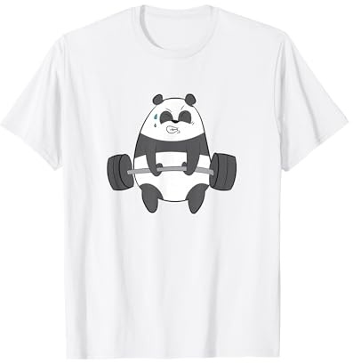 Panda Weightlifting Fitness Panda Gym Pandas Maglietta