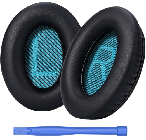Ersatz Ohrpolster für Bose Quietcomfort 35 ii Over-Ear Kopfhörer (Blau) | kompatibel mit Bose QC35 QC 45 QC25 und Quiet Comfort 35 II, Komfortabel und langlebig