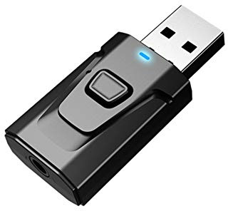Adaptador de Bluetooth 5.0, Adaptador de Audio Bluetooth inalámbrico Bluetooth Coche USB Llamada Coche aux Receptor Bluetooth portátil para TV/Auriculares/PC/Coche/estéreo doméstico