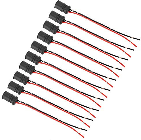 Fydun Birnenstecker 10Pcs Auto LED Lampenfassung Stecker Lampenfassung Adapter T10W 5W Automobil Weiche Männliche Birnenfassung Lampenfassung