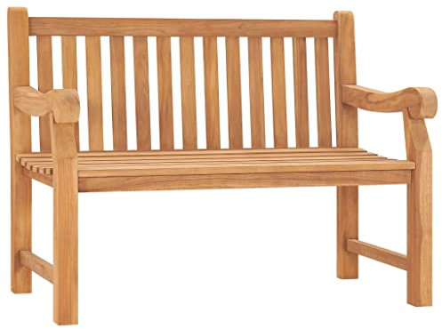 vidaXL Trädgårdsbänk 114 cm massiv teak