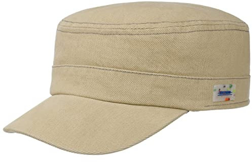 Stetson Sustainable Cotton Army Cap Herren Mütze 100% nachhaltige Baumwolle Made in EU Frühjahr Sommer beige XXL (62-63 cm)