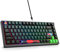 SOLIDEE Verkabelte Mechanische Gaming Tastatur 75%,hot-swap-fähige Mechanische Tastatur Gasket,RGB Hintergrundbeleuchtung,QWERTY 82 Tasten TKL Gaming Tastatur,NKRO Tastatur mit Drehknopf(82 Soundwave)