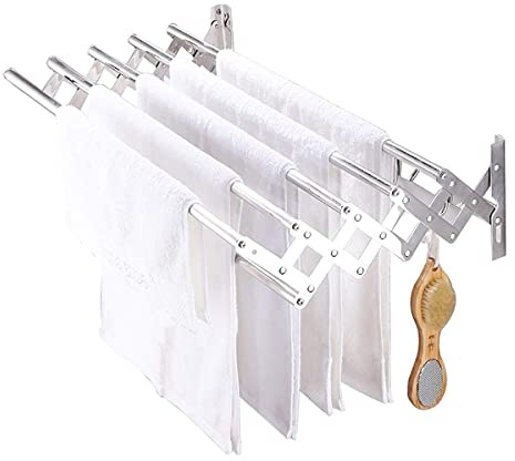 GGZONE Stendibiancheria Multifunzione per Montaggio a Parete Stendino a Scomparsa per Fisarmonica antiruggine per Lavanderia Torre del Bagno (Dimensioni : 40cm) Beautiful Scenery